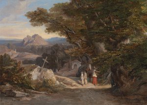 Tussen Olavano en Civitella door Edward Lear